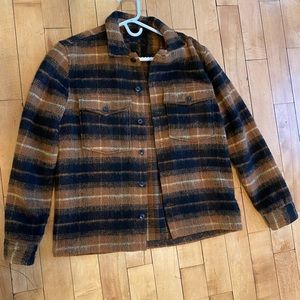 AllSaints Relaxed Fit Wool Plaid Shirt